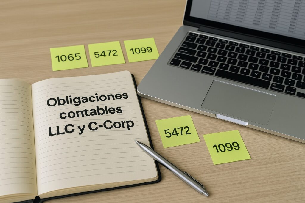 Obligaciones contables para LLC y CORP en EE.UU.